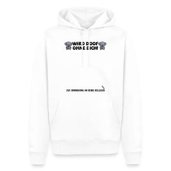 Jobwechsel Neuer Job Abschied Abschiedsgeschenk - Männer Premium Bio Hoodie - Weiß - Vorne - Nico (187cm)