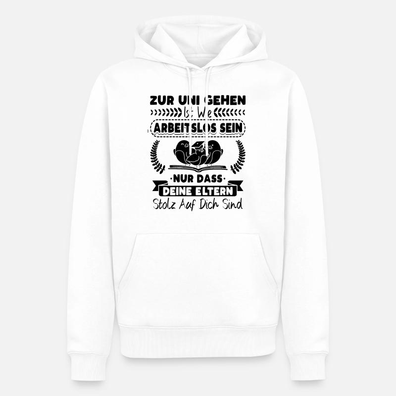 Student Studentin Studium Studienbeginn - Männer Premium Bio Hoodie - Weiß