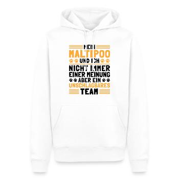 Mein Maltipoo und Ich Maltipoo Geschenk - Männer Premium Bio Hoodie - Weiß - Vorne - Nico (187cm)