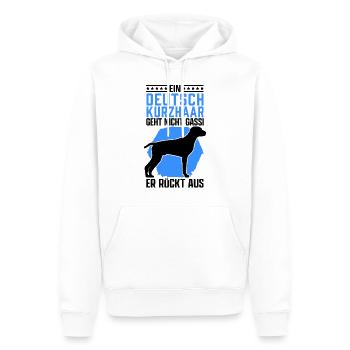 Deutsch Kurzhaar Gassi gehen Vorstehhund - Männer Premium Bio Hoodie - Weiß - Vorne - Nico (187cm)