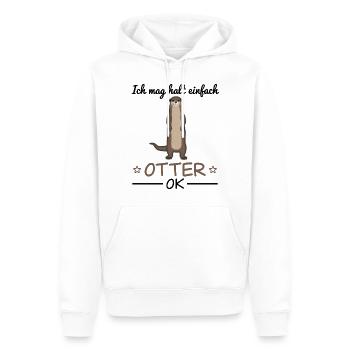 Otter Fischotter Lustiger Spruch Marder Geschenk - Männer Premium Bio Hoodie - Weiß - Vorne - Nico (187cm)