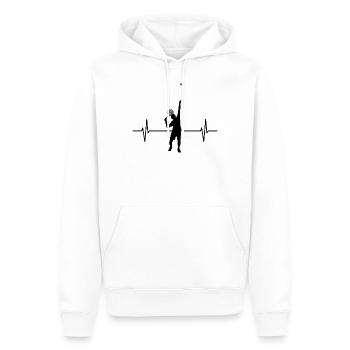 Tennis EKG Linie Tennisspieler Trainer Geschenk - Männer Premium Bio Hoodie - Weiß - Vorne - Nico (187cm)
