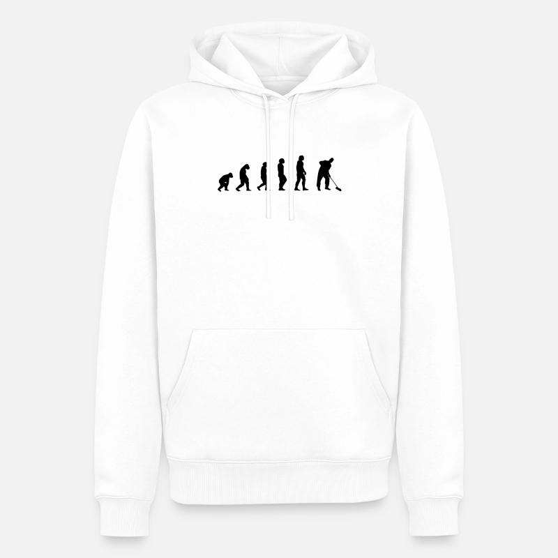 Gebäudereiniger Evolution Fensterputzer Putzkraft - Männer Premium Bio Hoodie - Weiß