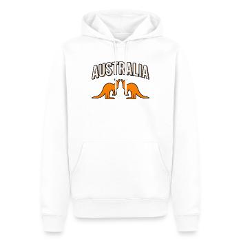 Australie - Sweat à capuche Premium bio Homme - blanc - Devant - Nico (187cm)