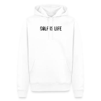 Golf - Le golf, c’est la vie - Sweat à capuche Premium bio Homme - blanc - Devant - Nico (187cm)