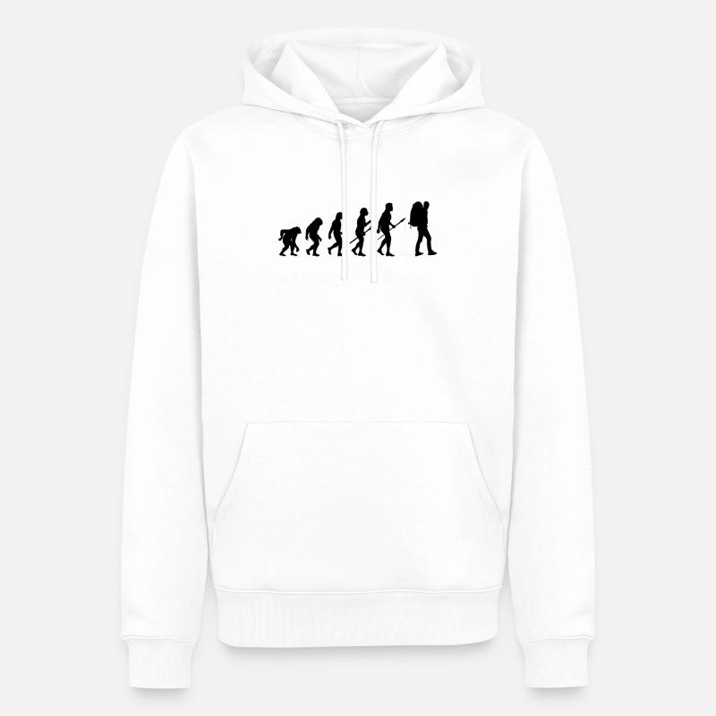 Randonnée Wanderer Evolution - Sweat à capuche Premium bio Homme - blanc