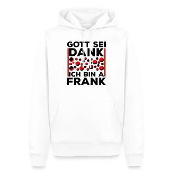 Franken Fränkisch Gott Sei Dank Ich Bin A Frank - Männer Premium Bio Hoodie - Weiß - Vorne - Nico (187cm)