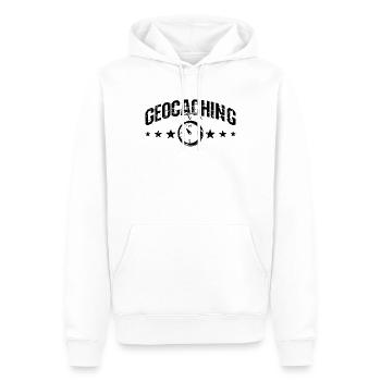 Géocaching - Sweat à capuche Premium bio Homme - blanc - Devant - Nico (187cm)