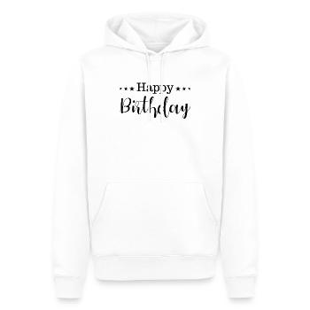 Happy Birthday - Männer Premium Bio Hoodie - Weiß - Vorne - Nico (187cm)