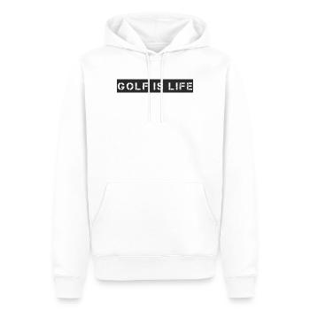Golf - Le golf, c’est la vie - Sweat à capuche Premium bio Homme - blanc - Devant - Nico (187cm)