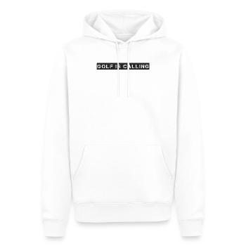 Golf - Le golf appelle - Sweat à capuche Premium bio Homme - blanc - Devant - Nico (187cm)