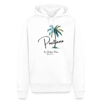 Positano Palme Urlaub Strand Zitrone Sommer Italia - Männer Premium Bio Hoodie - Weiß - Vorne - Nico (187cm)