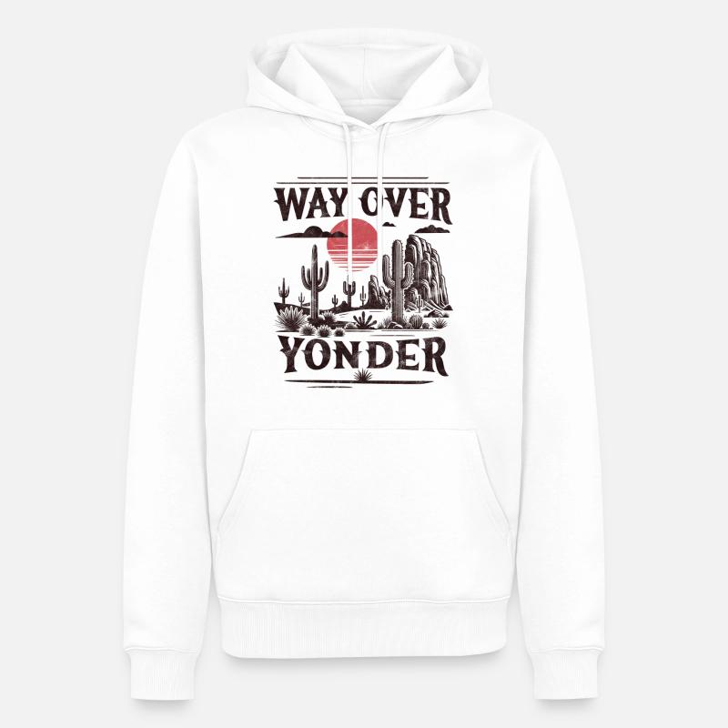 Weit drüben - Männer Premium Bio Hoodie - Weiß