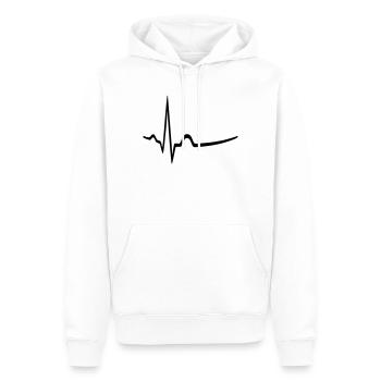 EKG - Sinusrhythmus - Arzt - Männer Premium Bio Hoodie - Weiß - Vorne - Nico (187cm)