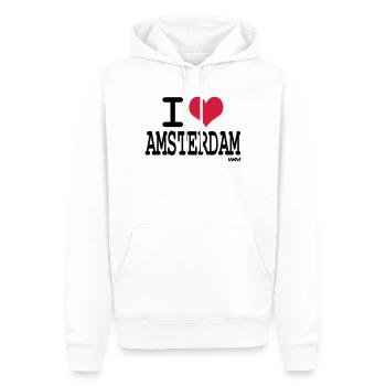 i love amsterdam by wam - Männer Premium Bio Hoodie - Weiß - Vorne - Nico (187cm)