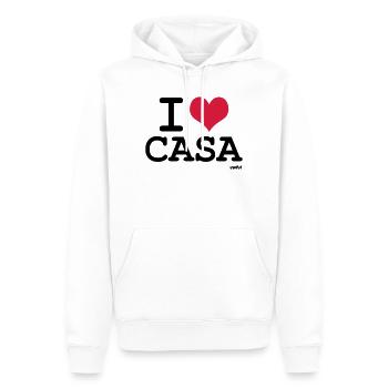 Ich liebe Casablanca - ich liebe casa by wam - Männer Premium Bio Hoodie - Weiß - Vorne - Nico (187cm)