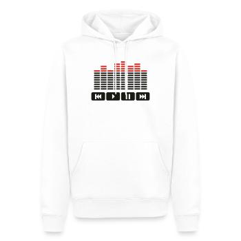 Equalizer audio player dj - Männer Premium Bio Hoodie - Weiß - Vorne - Nico (187cm)