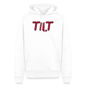 Tilt | durch drehen | durchgeknallt - Sweat à capuche Premium bio Homme - blanc - Devant - Nico (187cm)
