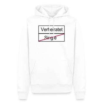 Verheiratet/Single - Männer Premium Bio Hoodie - Weiß - Vorne - Nico (187cm)