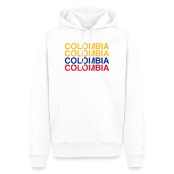 KOLUMBIEN Colombian Flag - COLOMBIA - Männer Premium Bio Hoodie - Weiß - Vorne - Nico (187cm)