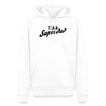 Team Superdad - Männer Premium Bio Hoodie - Weiß - Vorne - Nico (187cm)