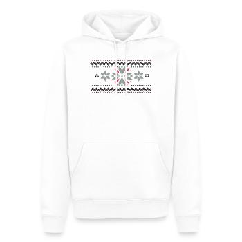 Star pattern in the Norwegian style - Men’s Premium Organic Hoodie - white - Front - Nico (187cm)