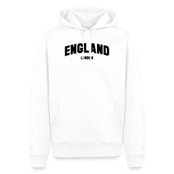 LONDRES Angleterre - Sweat à capuche Premium bio Homme - blanc - Devant - Nico (187cm)