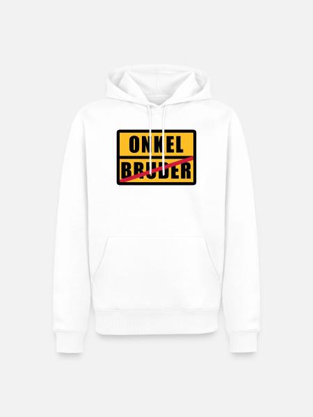 Bruder - Onkel - Männer Premium Bio Hoodie - Weiß