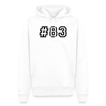 1983 Jahrgang 43. Geburtstag 43 Jahre alt - Männer Premium Bio Hoodie - Weiß - Vorne - Nico (187cm)