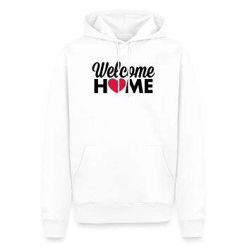 Willkommen zu Hause Herz - Männer Premium Bio Hoodie - Weiß - Vorne - Nico (187cm)