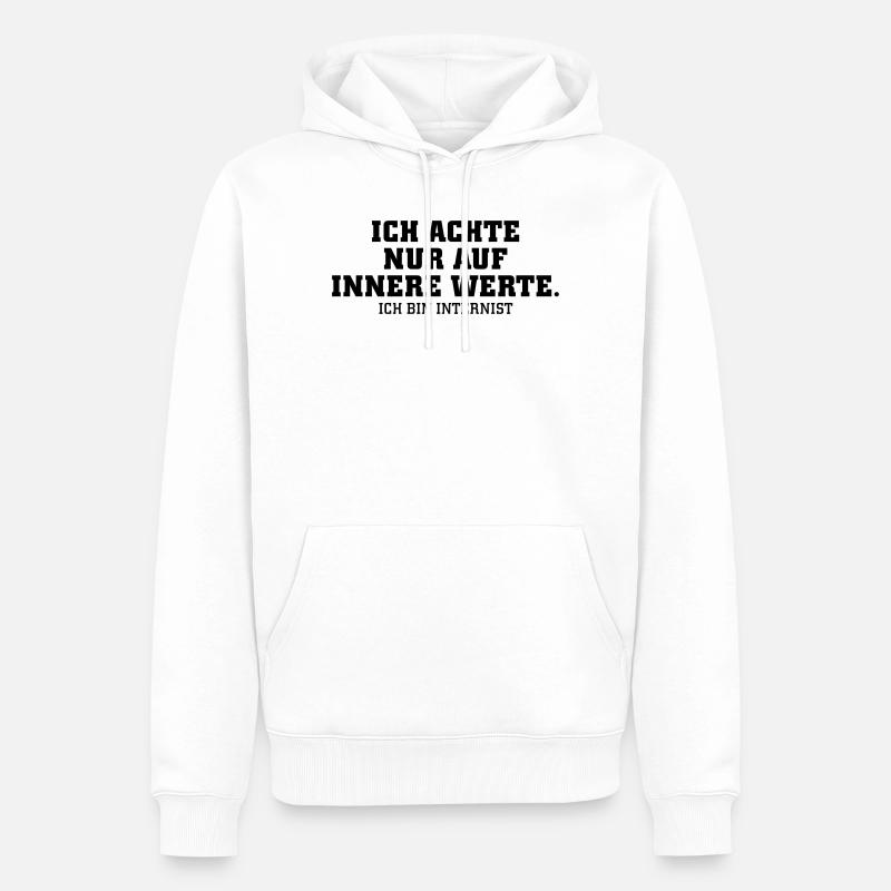 Internist - Männer Premium Bio Hoodie - Weiß