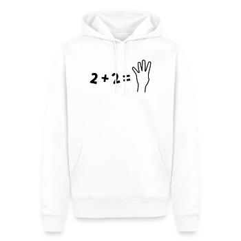 Witziges 2+2=4 Mathematik Shirt - Männer Premium Bio Hoodie - Weiß - Vorne - Nico (187cm)