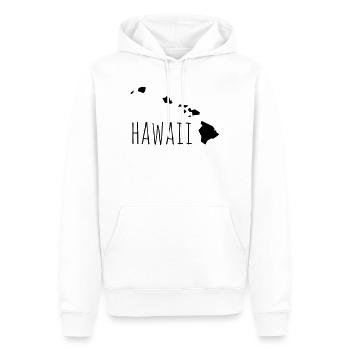 hawaii - Sweat à capuche Premium bio Homme - blanc - Devant - Nico (187cm)