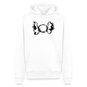 Bonbon Design klassisch - Männer Premium Bio Hoodie - Weiß - Vorne - Nico (187cm)