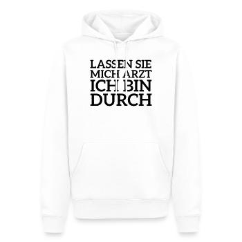 Lassen Sie mich Arzt ich bin durch Spruch - Männer Premium Bio Hoodie - Weiß - Vorne - Nico (187cm)