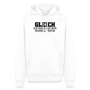 gleich - Männer Premium Bio Hoodie - Weiß - Vorne - Nico (187cm)