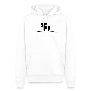 Elch Silhouette Geschenkidee Weihnachten - Männer Premium Bio Hoodie - Weiß - Vorne - Nico (187cm)