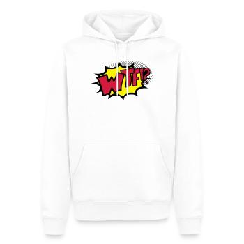 WTF - Männer Premium Bio Hoodie - Weiß - Vorne - Nico (187cm)