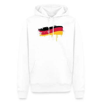 Allemagne flag peint avec un coup de pinceau - Sweat à capuche Premium bio Homme - blanc - Devant - Nico (187cm)