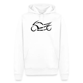SpeedBike - Männer Premium Bio Hoodie - Weiß - Vorne - Nico (187cm)
