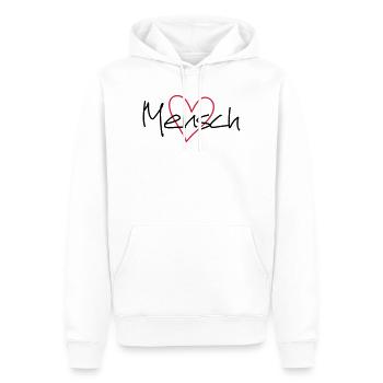Mensch Herz Lieblingsmensch Geschenkidee Liebe - Männer Premium Bio Hoodie - Weiß - Vorne - Nico (187cm)