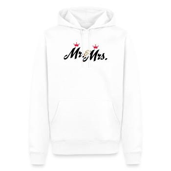Lustige Geschenke zur Hochzeit, Mr and Mrs - Männer Premium Bio Hoodie - Weiß - Vorne - Nico (187cm)