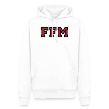 Frankfurt am Main FFM College Style - Männer Premium Bio Hoodie - Weiß - Vorne - Nico (187cm)