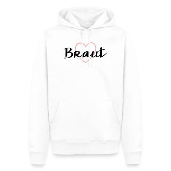 Braut Herz Herzmotiv Junggesellenabschied - Männer Premium Bio Hoodie - Weiß - Vorne - Nico (187cm)