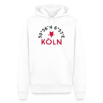 Köln - Männer Premium Bio Hoodie - Weiß - Vorne - Nico (187cm)