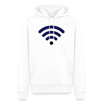 Wifi - Sweat à capuche Premium bio Homme - blanc - Devant - Nico (187cm)