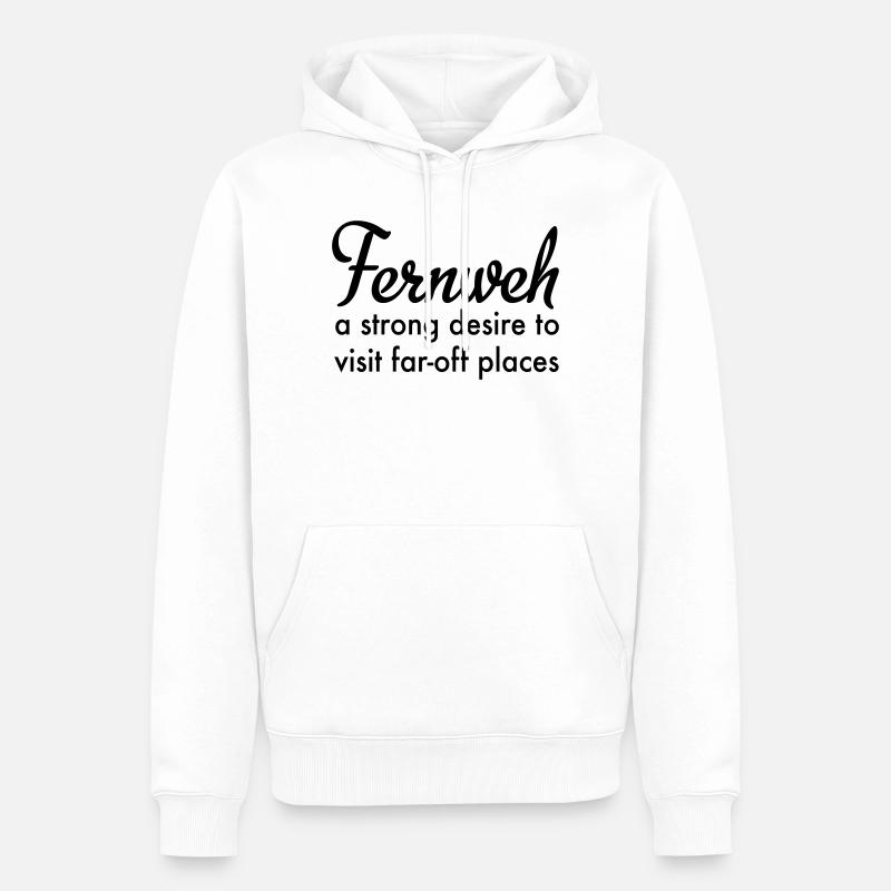 Fernweh - Männer Premium Bio Hoodie - Weiß