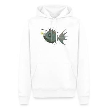Anglerfisch - Männer Premium Bio Hoodie - Weiß - Vorne - Nico (187cm)