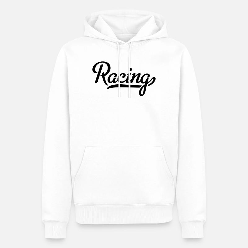 6061912 121984375 racing - Sweat à capuche Premium bio Homme - blanc