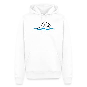 nage - Sweat à capuche Premium bio Homme - blanc - Devant - Nico (187cm)